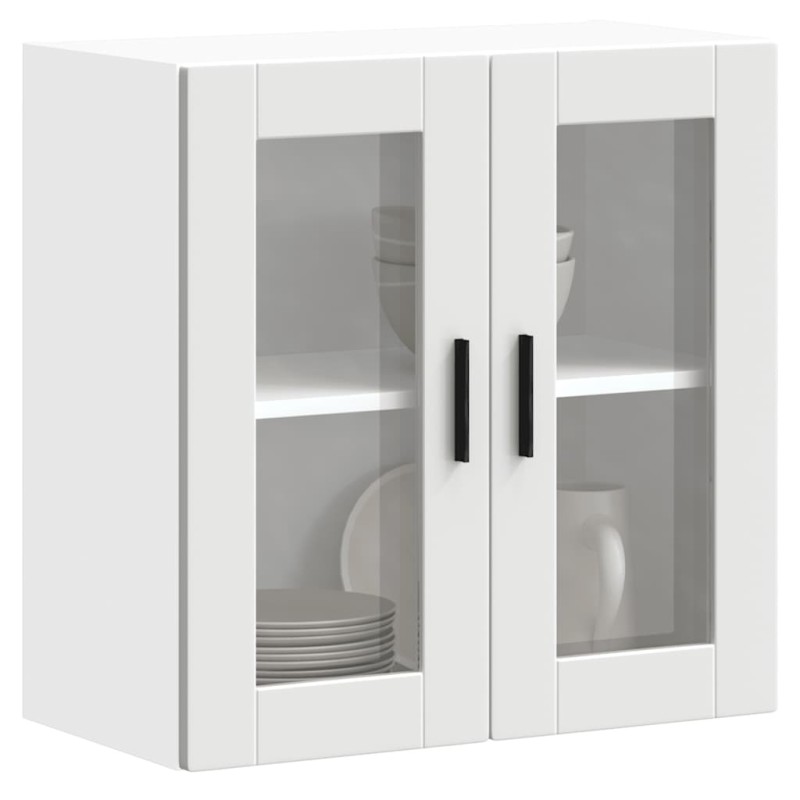 vidaXL Küchen-Hängeschrank mit Glastür Porto Weiß vidaXL Küchen-Hängeschrank mit Glastür Porto Weiß