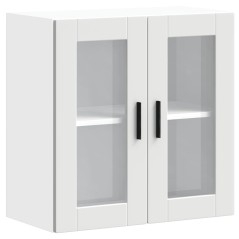 vidaXL Küchen-Hängeschrank mit Glastür Porto Weiß