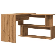 vidaXL Eckschreibtisch Artisan-Eiche 200,5x50x76 cm Holzwerkstoff