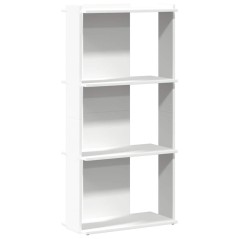 vidaXL Bücherregal 3 Böden Weiß 60x30x120 cm Holzwerkstoff