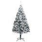 Künstlicher Weihnachtsbaum mit LEDs & Kugeln Grün 180 cm PVC Künstlicher Weihnachtsbaum mit LEDs & Kugeln Grün 180 cm PVC
