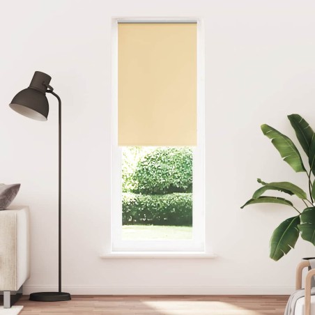 vidaXL Verdunkelungsrollo Beige 75x210cm Stoffbreite 70,7 cm Polyester