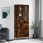 Highboard Räuchereiche 69,5x34x180 cm Holzwerkstoff Highboard Räuchereiche 69,5x34x180 cm Holzwerkstoff