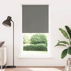 vidaXL Verdunkelungsrollo Grau 100x210cm Stoffbreite 95,7 cm Polyester