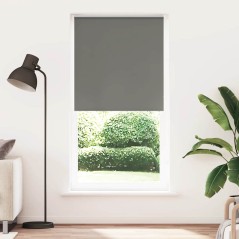 vidaXL Verdunkelungsrollo Grau 90x230 cm Stoffbreite 85,7 cm Polyester