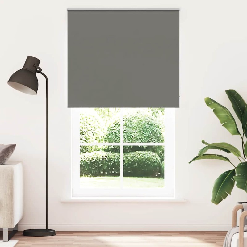vidaXL Verdunkelungsrollo Grau 130x230cm Stoffbreite 126,6cm Polyester vidaXL Verdunkelungsrollo Grau 130x230cm Stoffbreite 126,6cm Polyester