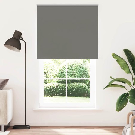 vidaXL Verdunkelungsrollo Grau 130x230cm Stoffbreite 126,6cm Polyester