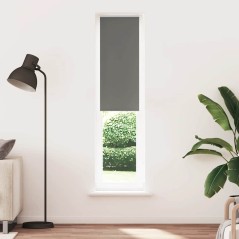 vidaXL Verdunkelungsrollo Grau 40x210 cm Stoffbreite 35,7 cm Polyester