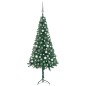 Künstlicher Eck-Weihnachtsbaum LEDs & Kugeln Grün 150 cm PVC Künstlicher Eck-Weihnachtsbaum LEDs & Kugeln Grün 150 cm PVC