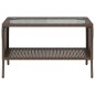 vidaXL Gartensofa 2-Sitzer mit Kissen & Tisch Braun Poly Rattan vidaXL Gartensofa 2-Sitzer mit Kissen & Tisch Braun Poly Rattan