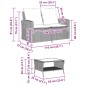 vidaXL Gartensofa 2-Sitzer mit Kissen & Tisch Braun Poly Rattan vidaXL Gartensofa 2-Sitzer mit Kissen & Tisch Braun Poly Rattan