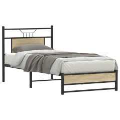 vidaXL Bettgestell ohne Matratze Sonoma-Eiche 90x190 cm Holzwerkstoff