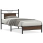 vidaXL Bettgestell ohne Matratze Braun Eiche 80x200 cm Holzwerkstoff vidaXL Bettgestell ohne Matratze Braun Eiche 80x200 cm Holzwerkstoff
