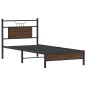 vidaXL Bettgestell ohne Matratze Braun Eiche 80x200 cm Holzwerkstoff vidaXL Bettgestell ohne Matratze Braun Eiche 80x200 cm Holzwerkstoff