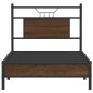 vidaXL Bettgestell ohne Matratze Braun Eiche 80x200 cm Holzwerkstoff vidaXL Bettgestell ohne Matratze Braun Eiche 80x200 cm Holzwerkstoff