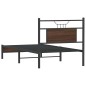vidaXL Bettgestell ohne Matratze Braun Eiche 80x200 cm Holzwerkstoff vidaXL Bettgestell ohne Matratze Braun Eiche 80x200 cm Holzwerkstoff