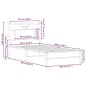 vidaXL Bettgestell ohne Matratze Braun Eiche 80x200 cm Holzwerkstoff vidaXL Bettgestell ohne Matratze Braun Eiche 80x200 cm Holzwerkstoff