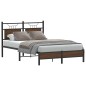 vidaXL Bettgestell ohne Matratze Braun Eiche 120x200 cm Holzwerkstoff vidaXL Bettgestell ohne Matratze Braun Eiche 120x200 cm Holzwerkstoff