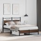 vidaXL Bettgestell ohne Matratze Braun Eiche 120x200 cm Holzwerkstoff vidaXL Bettgestell ohne Matratze Braun Eiche 120x200 cm Holzwerkstoff