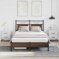 vidaXL Bettgestell ohne Matratze Braun Eiche 120x200 cm Holzwerkstoff vidaXL Bettgestell ohne Matratze Braun Eiche 120x200 cm Holzwerkstoff