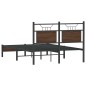 vidaXL Bettgestell ohne Matratze Braun Eiche 120x200 cm Holzwerkstoff vidaXL Bettgestell ohne Matratze Braun Eiche 120x200 cm Holzwerkstoff