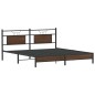 vidaXL Bettgestell ohne Matratze Braun Eiche 160x200 cm Holzwerkstoff vidaXL Bettgestell ohne Matratze Braun Eiche 160x200 cm Holzwerkstoff