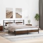 vidaXL Bettgestell ohne Matratze Braun Eiche 160x200 cm Holzwerkstoff vidaXL Bettgestell ohne Matratze Braun Eiche 160x200 cm Holzwerkstoff