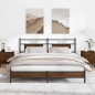 vidaXL Bettgestell ohne Matratze Braun Eiche 160x200 cm Holzwerkstoff vidaXL Bettgestell ohne Matratze Braun Eiche 160x200 cm Holzwerkstoff