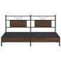 vidaXL Bettgestell ohne Matratze Braun Eiche 160x200 cm Holzwerkstoff vidaXL Bettgestell ohne Matratze Braun Eiche 160x200 cm Holzwerkstoff