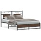 vidaXL Bettgestell ohne Matratze Braun Eiche 137x190 cm Holzwerkstoff vidaXL Bettgestell ohne Matratze Braun Eiche 137x190 cm Holzwerkstoff