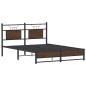 vidaXL Bettgestell ohne Matratze Braun Eiche 137x190 cm Holzwerkstoff vidaXL Bettgestell ohne Matratze Braun Eiche 137x190 cm Holzwerkstoff