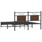 vidaXL Bettgestell ohne Matratze Braun Eiche 137x190 cm Holzwerkstoff vidaXL Bettgestell ohne Matratze Braun Eiche 137x190 cm Holzwerkstoff