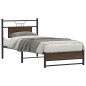 vidaXL Bettgestell ohne Matratze Braun Eiche 90x190 cm Holzwerkstoff vidaXL Bettgestell ohne Matratze Braun Eiche 90x190 cm Holzwerkstoff
