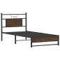 vidaXL Bettgestell ohne Matratze Braun Eiche 90x190 cm Holzwerkstoff vidaXL Bettgestell ohne Matratze Braun Eiche 90x190 cm Holzwerkstoff