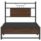vidaXL Bettgestell ohne Matratze Braun Eiche 90x190 cm Holzwerkstoff vidaXL Bettgestell ohne Matratze Braun Eiche 90x190 cm Holzwerkstoff