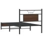 vidaXL Bettgestell ohne Matratze Braun Eiche 90x190 cm Holzwerkstoff vidaXL Bettgestell ohne Matratze Braun Eiche 90x190 cm Holzwerkstoff