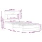 vidaXL Bettgestell ohne Matratze Braun Eiche 90x190 cm Holzwerkstoff vidaXL Bettgestell ohne Matratze Braun Eiche 90x190 cm Holzwerkstoff