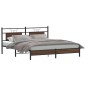 vidaXL Bettgestell ohne Matratze Braun Eichen-Optik 183x213 cm vidaXL Bettgestell ohne Matratze Braun Eichen-Optik 183x213 cm