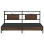 vidaXL Bettgestell ohne Matratze Braun Eichen-Optik 183x213 cm vidaXL Bettgestell ohne Matratze Braun Eichen-Optik 183x213 cm