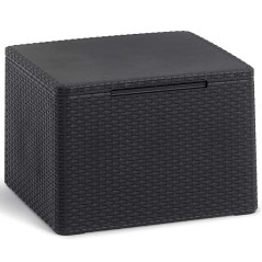 Keter Gartentisch/ Gartenbox mit Stauraum Claire Graphitgrau