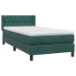 vidaXL Boxspringbett mit Matratze Dunkelgrün 90x220 cm Samt vidaXL Boxspringbett mit Matratze Dunkelgrün 90x220 cm Samt