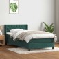 vidaXL Boxspringbett mit Matratze Dunkelgrün 90x220 cm Samt vidaXL Boxspringbett mit Matratze Dunkelgrün 90x220 cm Samt