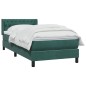 vidaXL Boxspringbett mit Matratze Dunkelgrün 90x220 cm Samt vidaXL Boxspringbett mit Matratze Dunkelgrün 90x220 cm Samt