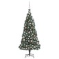 Künstlicher Weihnachtsbaum LEDs & Kugeln Grün 150 cm PVC & PE Künstlicher Weihnachtsbaum LEDs & Kugeln Grün 150 cm PVC & PE