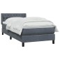 vidaXL Boxspringbett mit Matratze Dunkelgrau 90x220 cm Samt vidaXL Boxspringbett mit Matratze Dunkelgrau 90x220 cm Samt