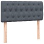 vidaXL Boxspringbett mit Matratze Dunkelgrau 90x220 cm Samt vidaXL Boxspringbett mit Matratze Dunkelgrau 90x220 cm Samt