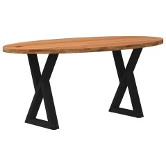vidaXL Esstisch Hellbraun 180x90x74 cm Massivholz Eiche Oval