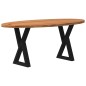 vidaXL Esstisch Hellbraun 180x90x74 cm Massivholz Eiche Oval vidaXL Esstisch Hellbraun 180x90x74 cm Massivholz Eiche Oval