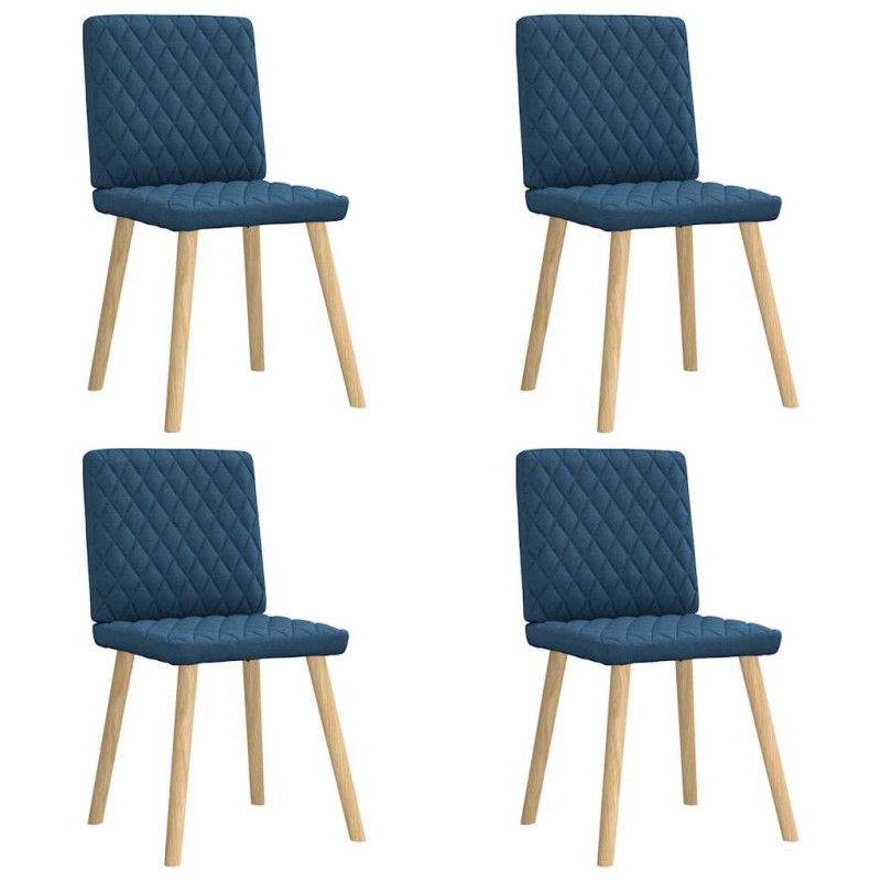 vidaXL Esszimmerstühle 4 Stk. Blau Stoff vidaXL Esszimmerstühle 4 Stk. Blau Stoff