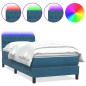 vidaXL Boxspringbett mit Matratze Dunkelblau 80x210 cm Samt vidaXL Boxspringbett mit Matratze Dunkelblau 80x210 cm Samt